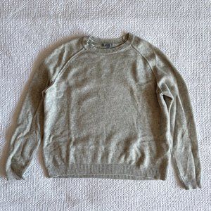 COS Gray 100% Cashmere Crewneck Sweater